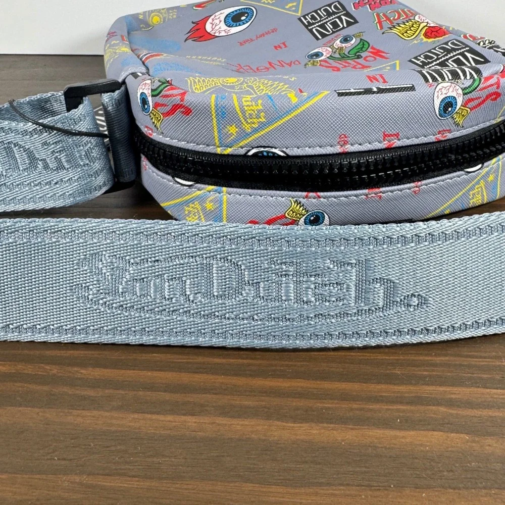 Von Dutch Crossbody Bag Vintage Y2K Graphic Grey OS VDCB-004 New With Tags Rare